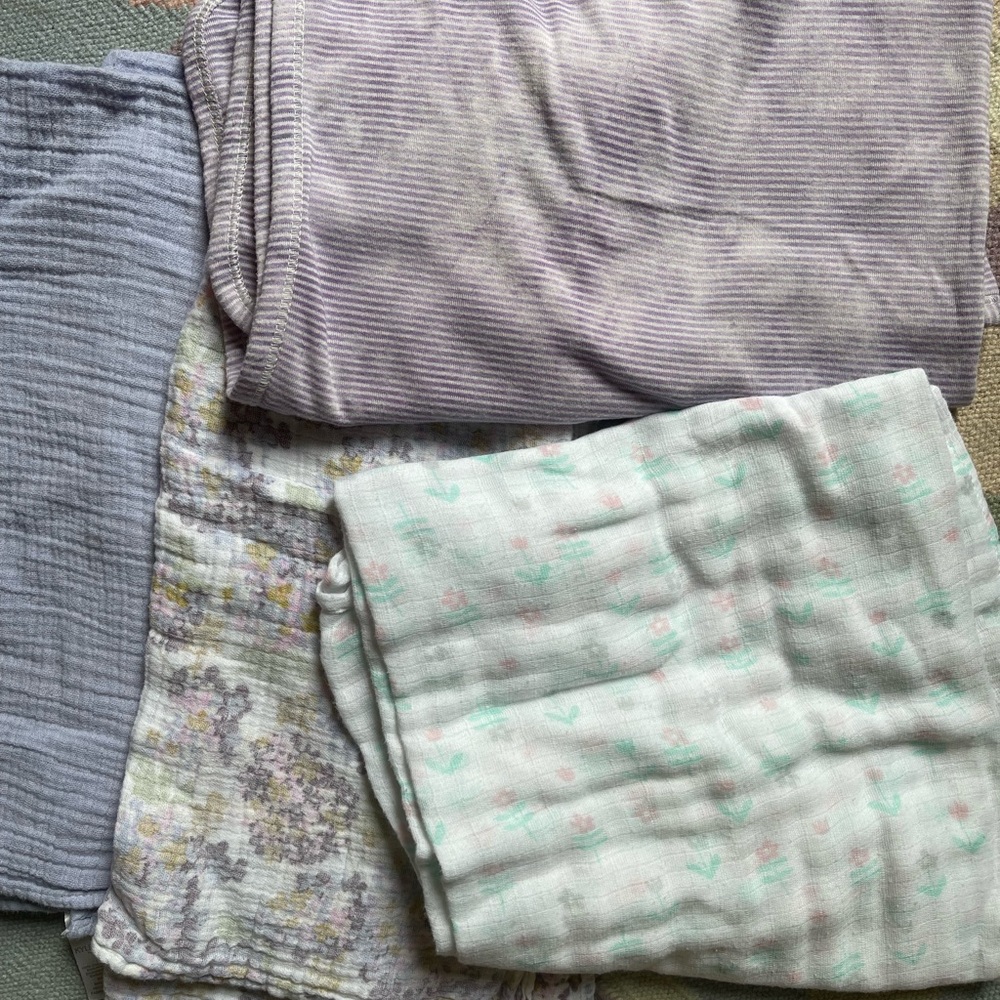 Cotton swaddles and newborn blanket
